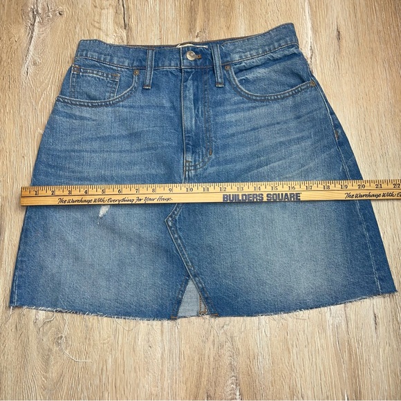 Madewell Women’s 27 Rigid Denim A-Line Mini Skirt in Keene Wash Cutout Edition - Picture 14 of 14